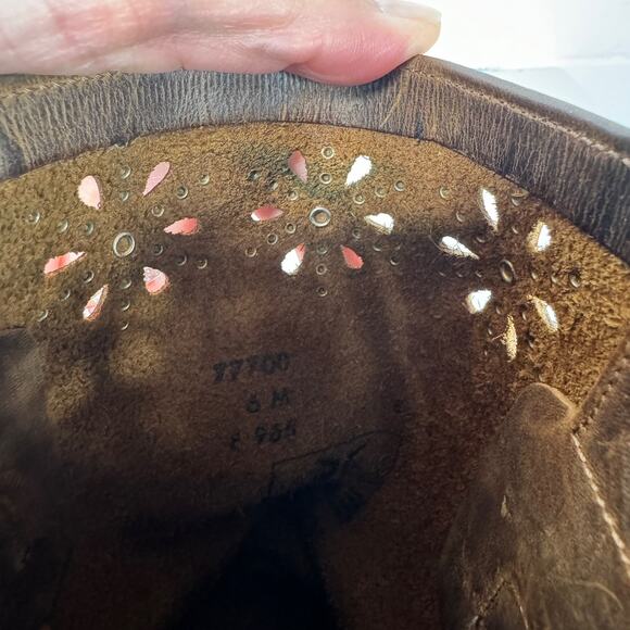 Frye Harness Boots Brown Leather Square Toe Biker Moto Boots Womens size 6 - Picture 13 of 13